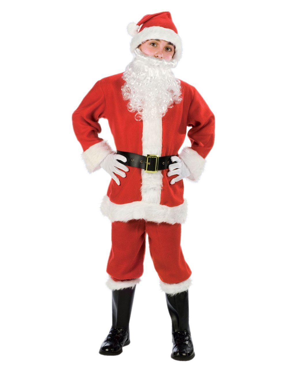 Weihnachstsmann Kinderkostüm mit Mütze kaufen S