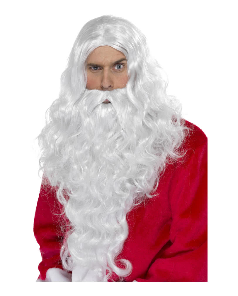 Nikolaus Perücke & Bart  Weihnachtsmann Set  Santa Claus Bart
