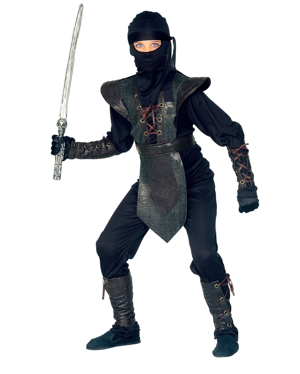 Ninja Kostüm für Kinder für Fasching L / 158