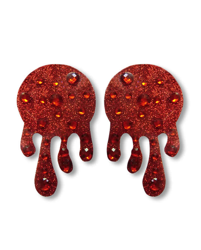 Nippel Pasties Blutstropfen Brustwarzenschmuck Klebe Tattoo