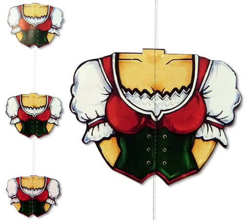 Oktoberfest Dirndl Hänge Girlande   Wiesn Deko mit bayerischer