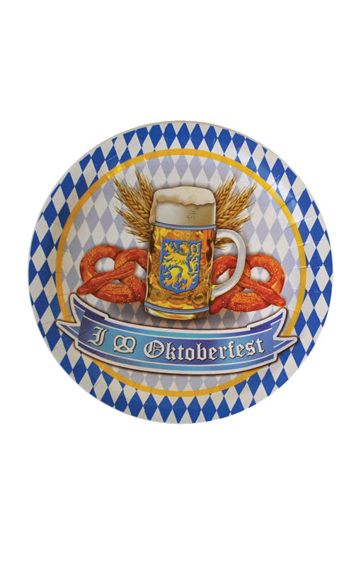 Oktoberfest Pappteller 8 St. Partydeko