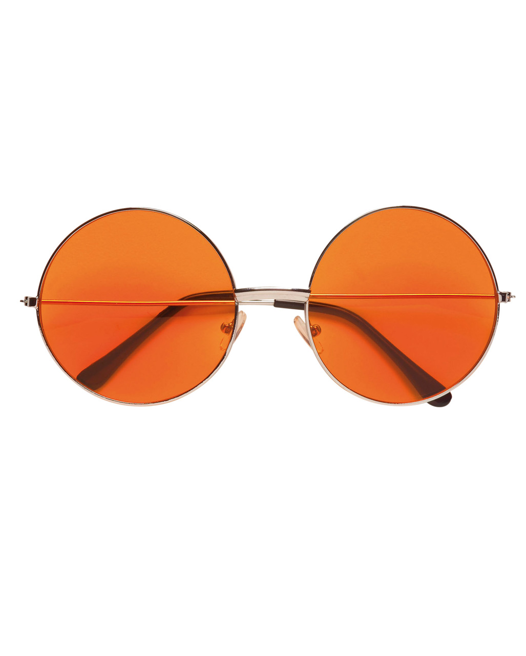 Orange 70er Sonnenbrille Hippie Brille für Fasching