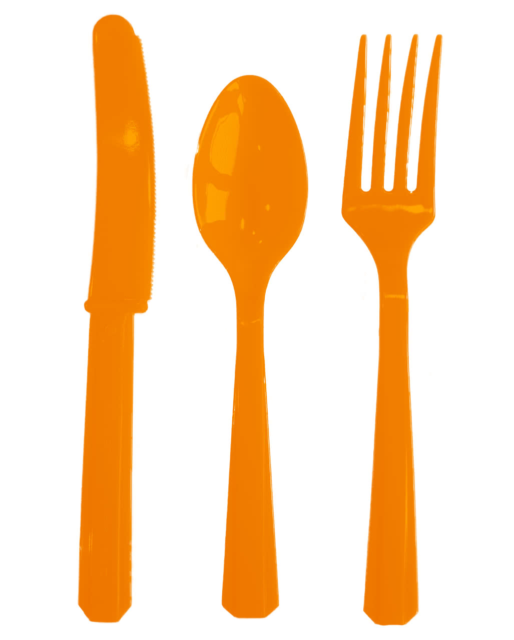 Kunststoffbesteck orange   Oranges Halloween Partybesteck