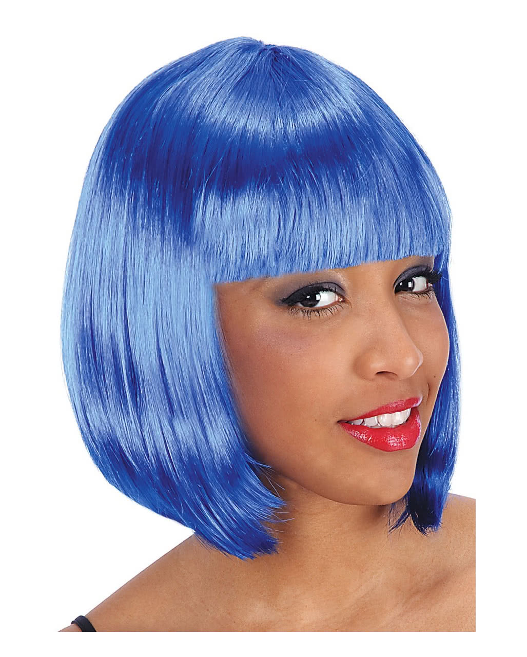 Pagenkopf Perücke Blau Economy Faschingsperücken kaufen