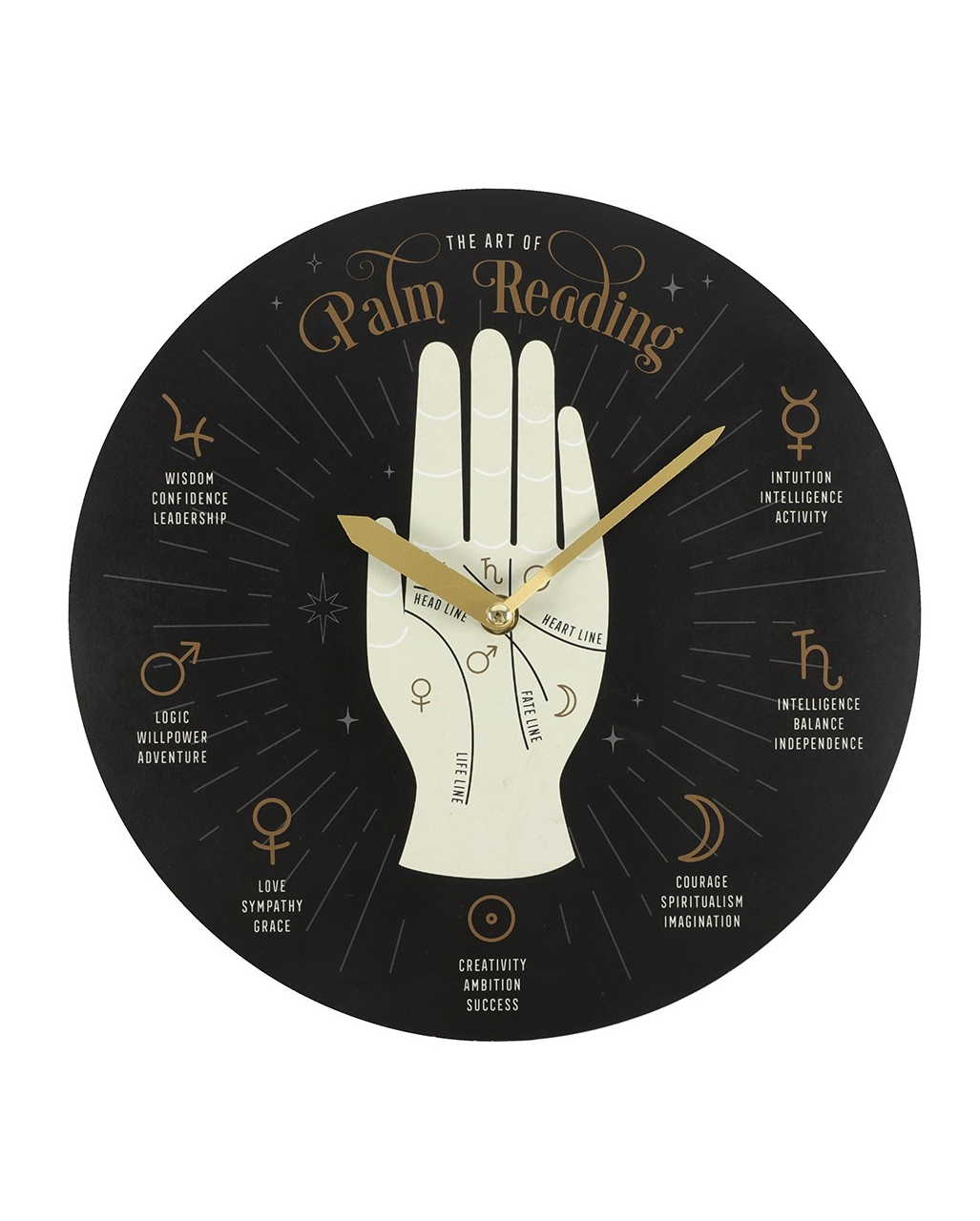 Palmistry Wahrsage Hand Wanduhr 28cm ★