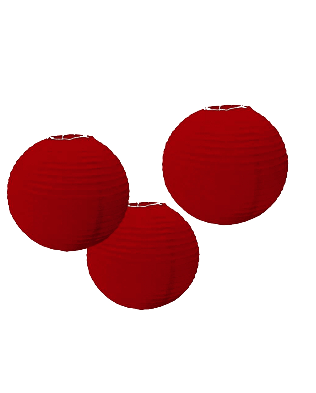 Papier Lampion Set 3 tlg. Rot ★ Partydekoration