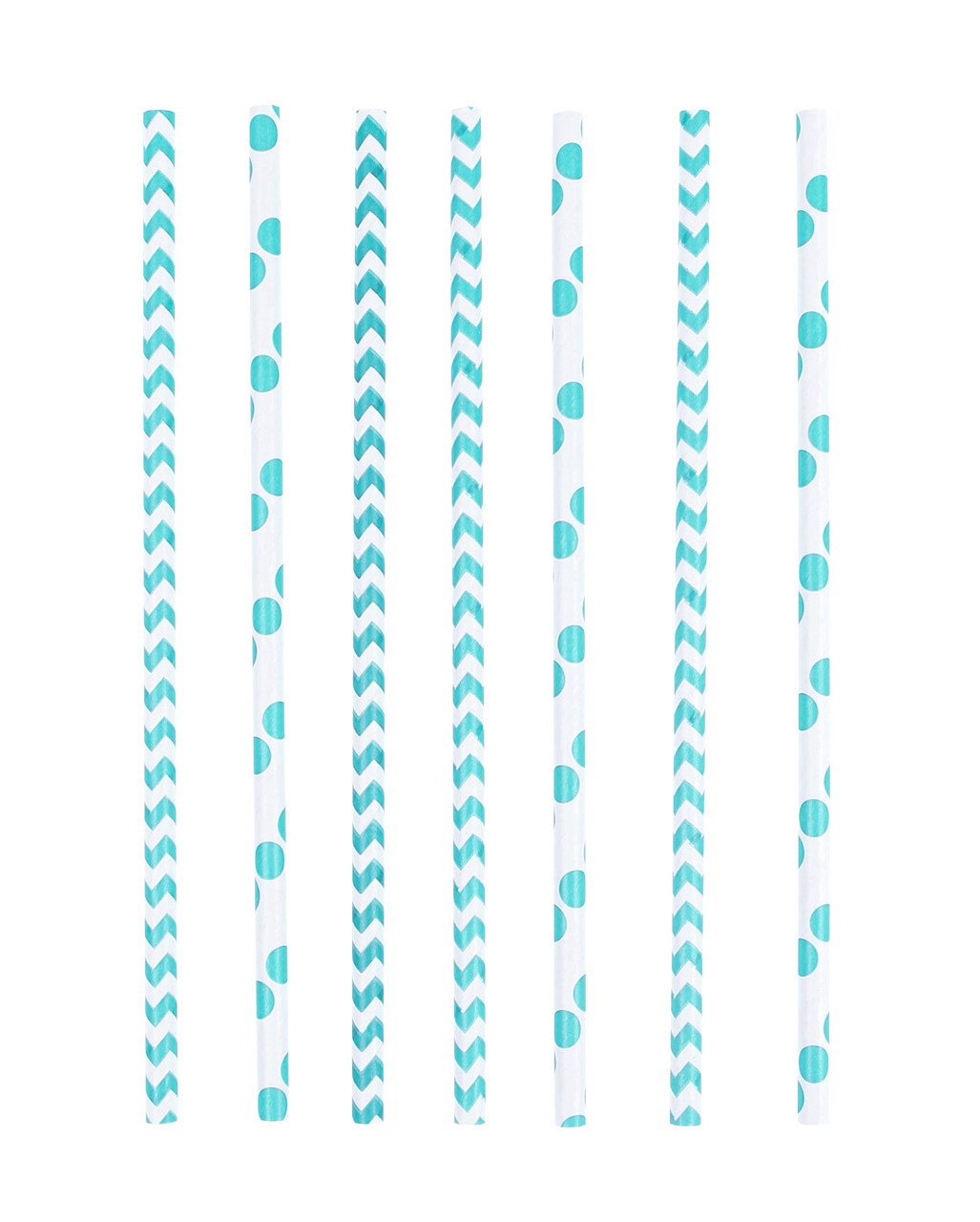 24 Papier Strohhalme Türkisblau ➤ Party Trinkhalme