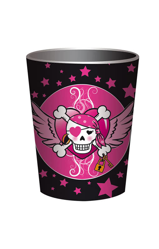 Papp-Becher Pirate Girl   Becher für den Mädchen Geburtstag