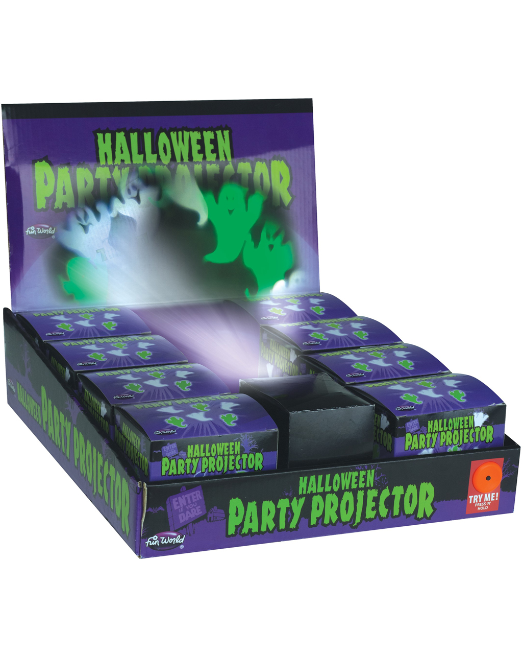 Party Projektor Hexen-Fledermäuse für Halloween