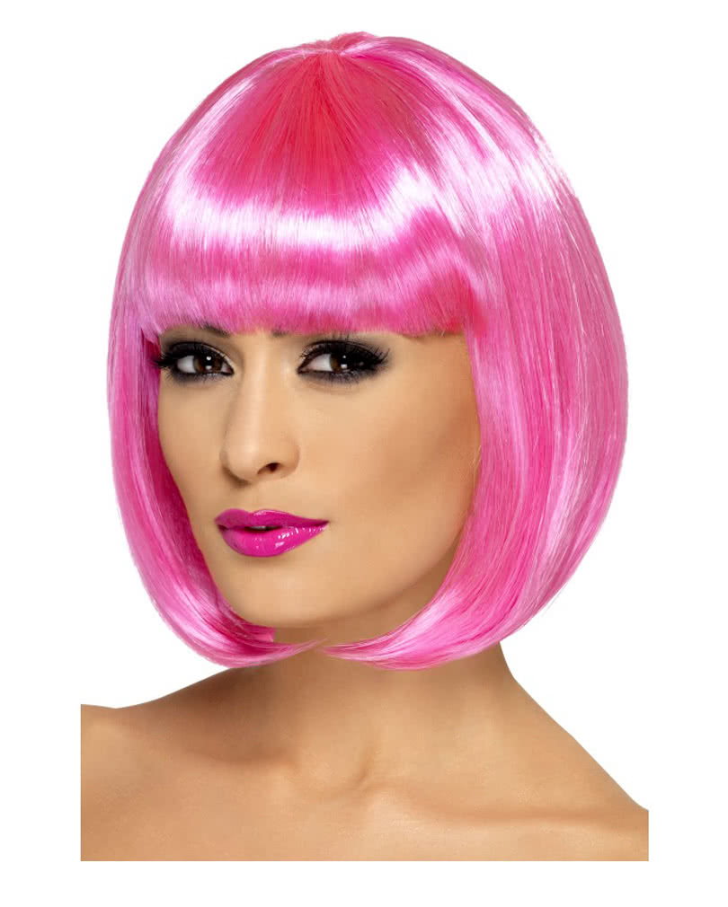 Partyrama Bob Perücke Pink Pagenkopf in Bonbon-Farben