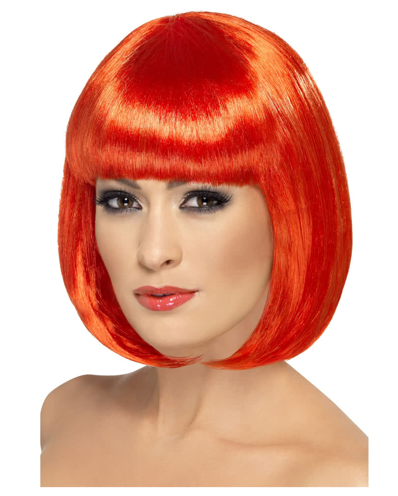 Partyrama Bob Perücke Rot für Fasching