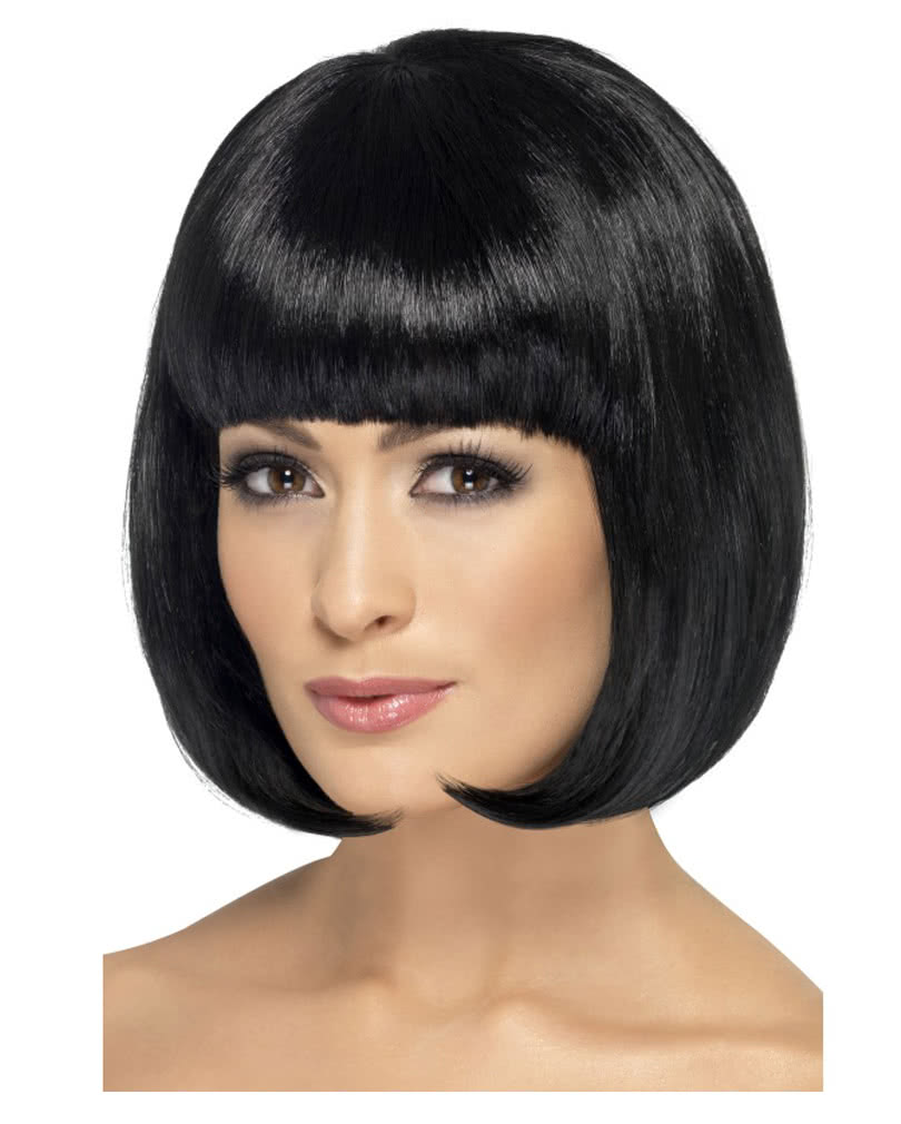 Partyrama Bob Perücke Schwarz Bob Frisur als Perücke