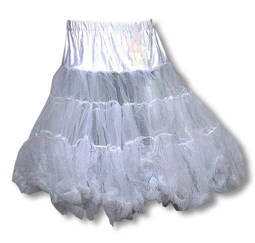 Petticoat Weiss Rockabilly Pinup Gothic Petticoat XXL /44