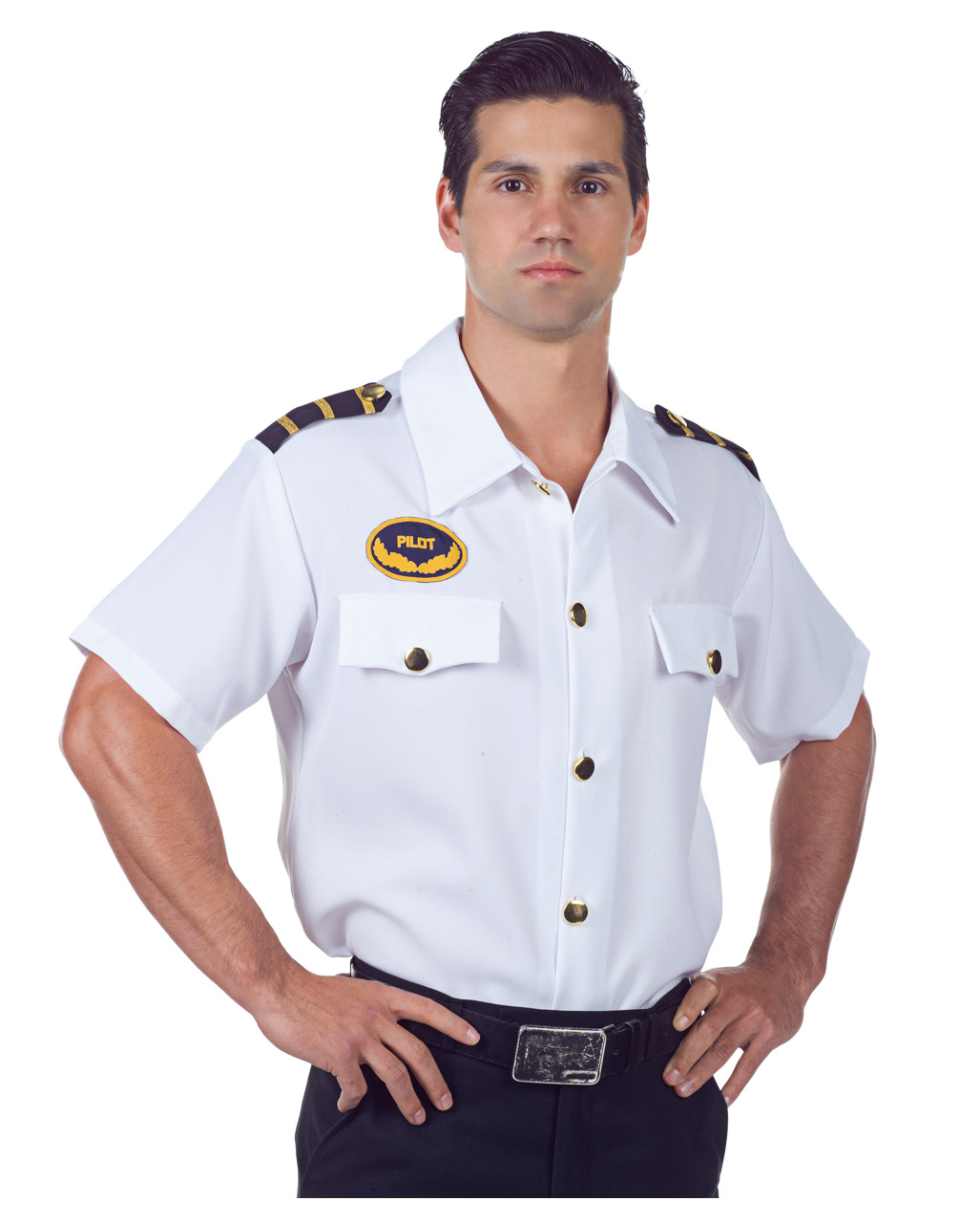 Piloten Hemd als Berufskostüm für Herren XL