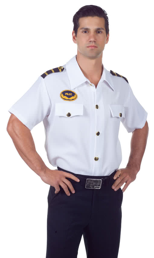 Piloten Hemd als Kostüm Uniform
