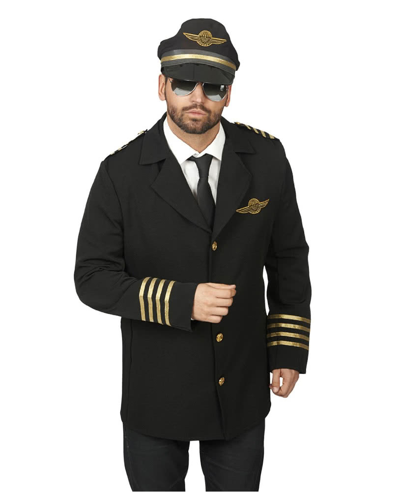 Piloten Jacke Uniform Kostüm für Fasching M