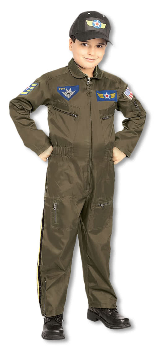 Pilot Kinderkostüm  Cooler Piloten Anzug L