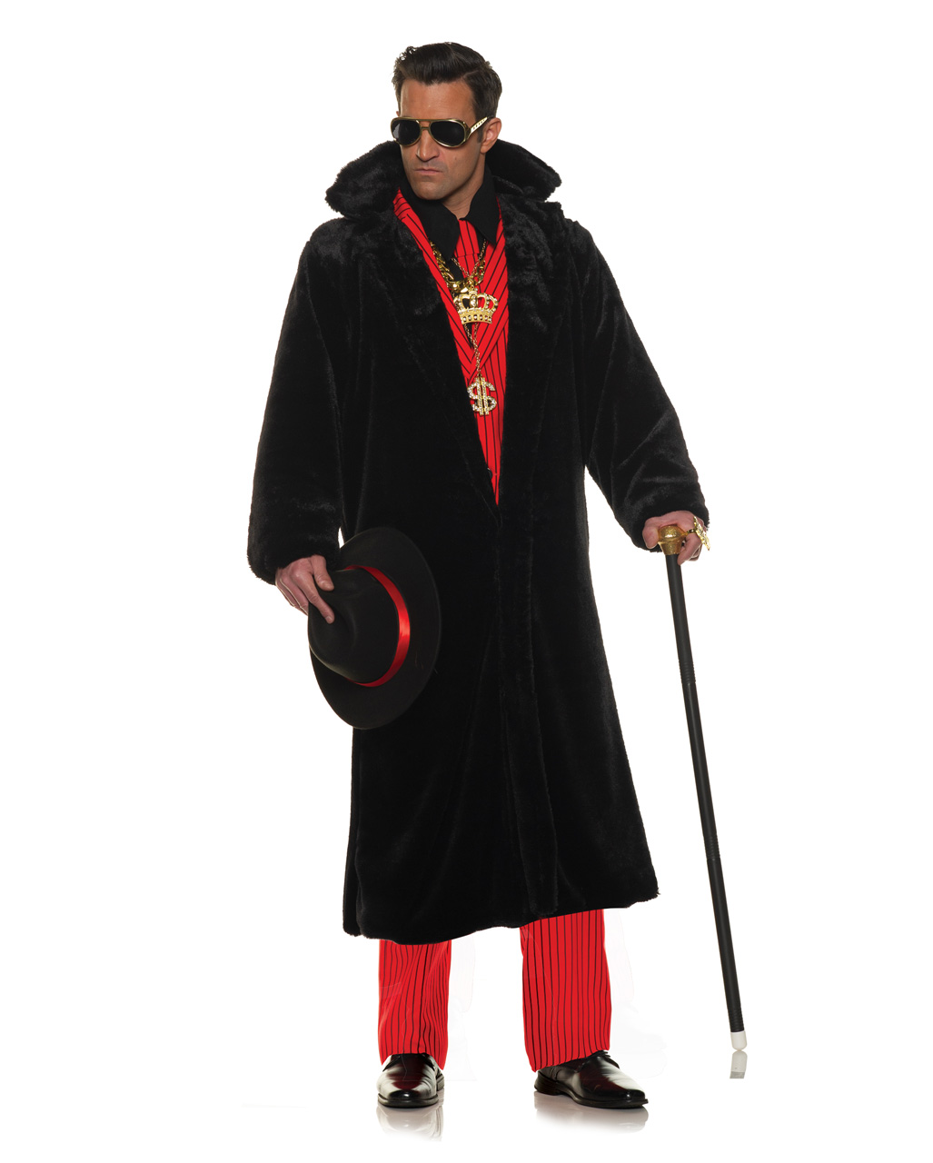 Pimp Zuhälter Mantel für Karneval & Fasching XXL