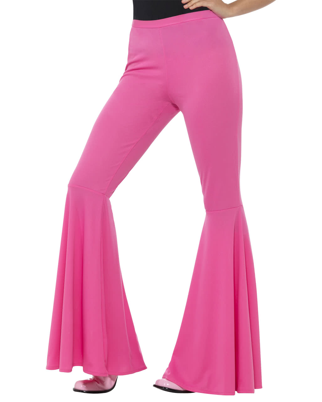 Damen Schlaghose pink für 60s Kostüme M/L