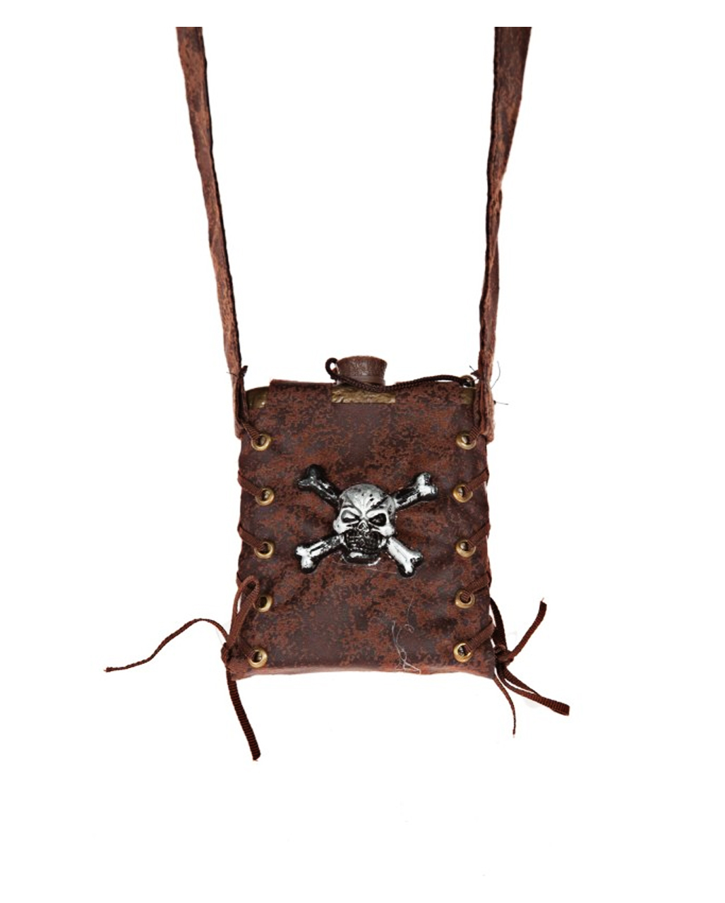 Piraten Trinkflasche in Umhängetasche Kostümzubehör