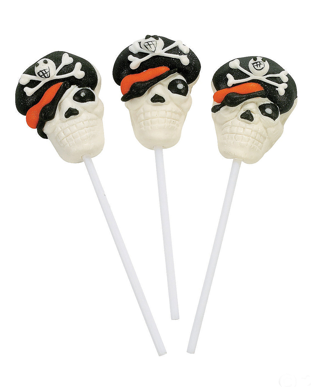 Piraten Lutscher 12 St. Skull & Bones Lolly für Halloween