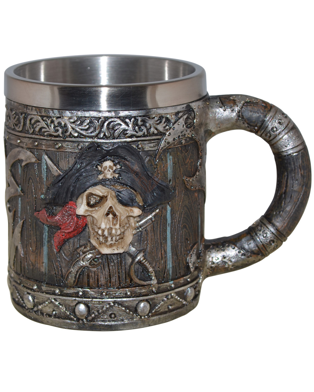 Piratenschädelkrug als Seeräuber Deko
