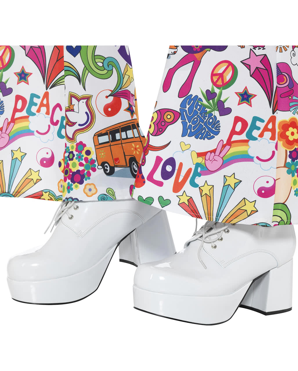 Herren Disco Plateau Schuhe weiß bestellen S