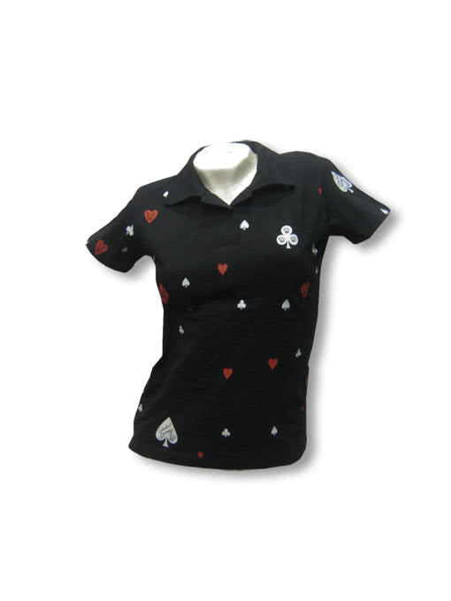 Players Girl Poloshirt Rockabilly Polo, Punk wear, Punk Shirt, Punk Poloshirt, Gohtic Poloshirt S/M 36-38