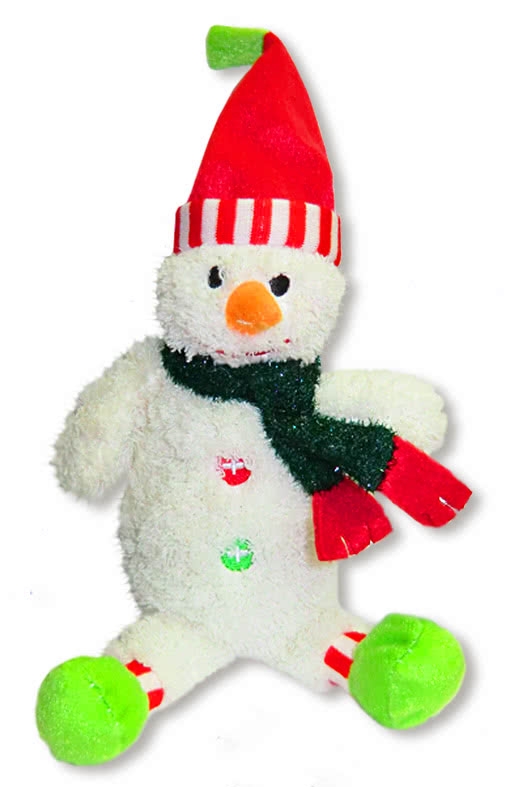 Plüsch Schneemann mit roter Mütze -Deko Schneemann-Weihnachtsdeko