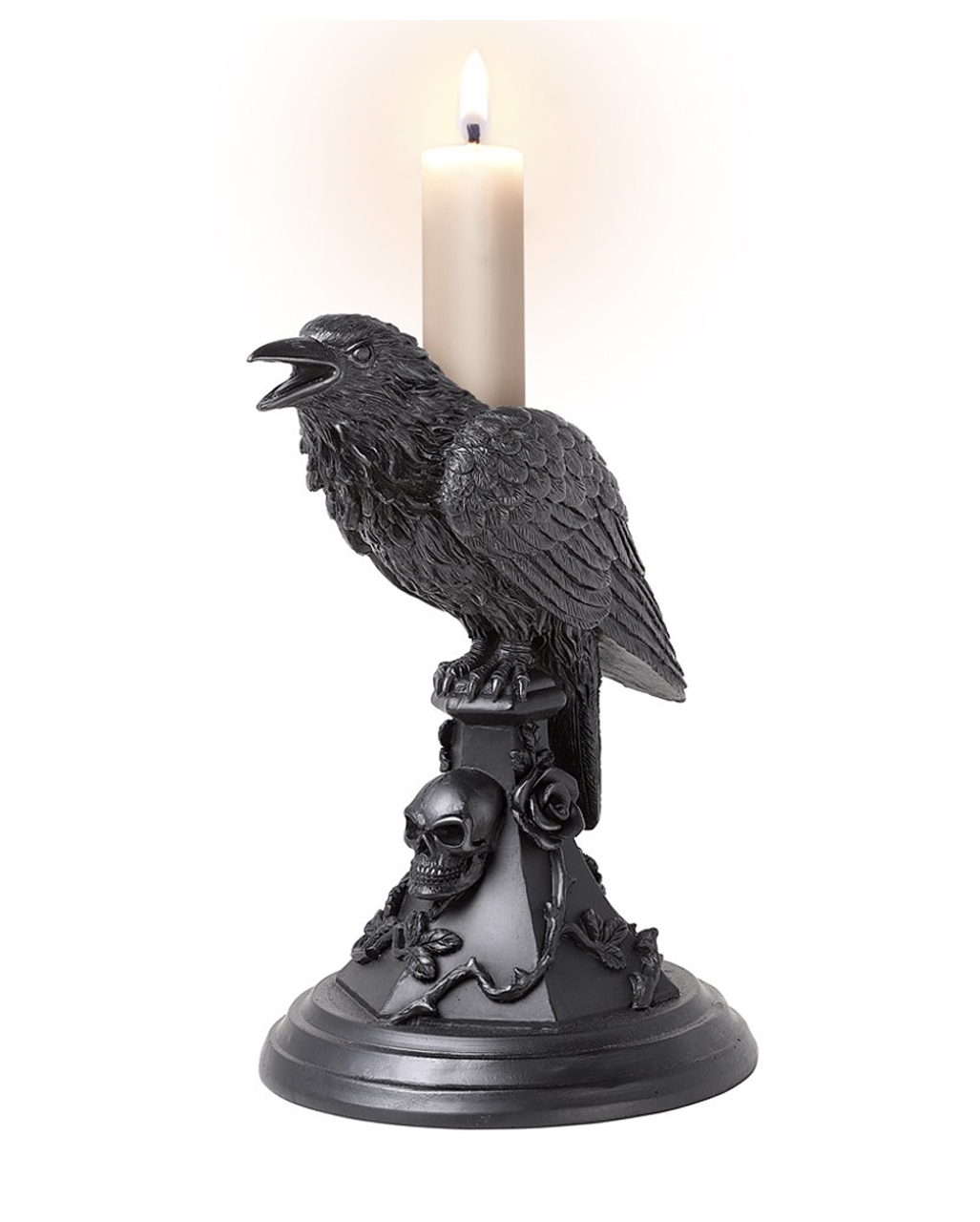 Poe's Rabe Gothic Kerzenständer als Geschenkartikel