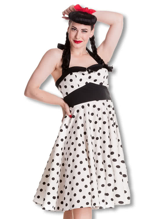 Polka Dot Neckholder Kleid XXL   Rockabilly Kleider
