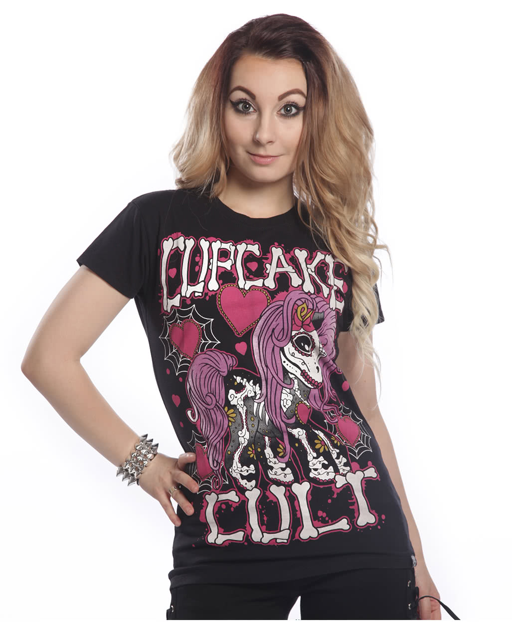 Cupcake Cult T-Shirt Skelett Pony Punk Shirt S