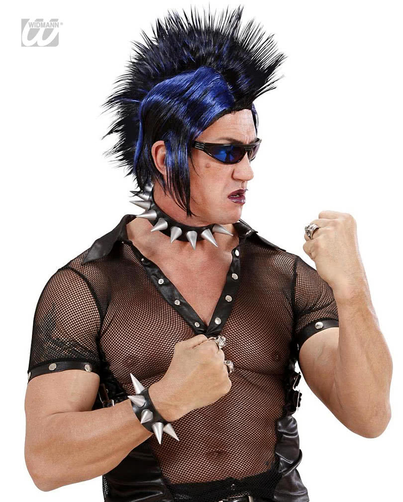 Punk Armband mit Spitzen   Rocker Stachelarmband