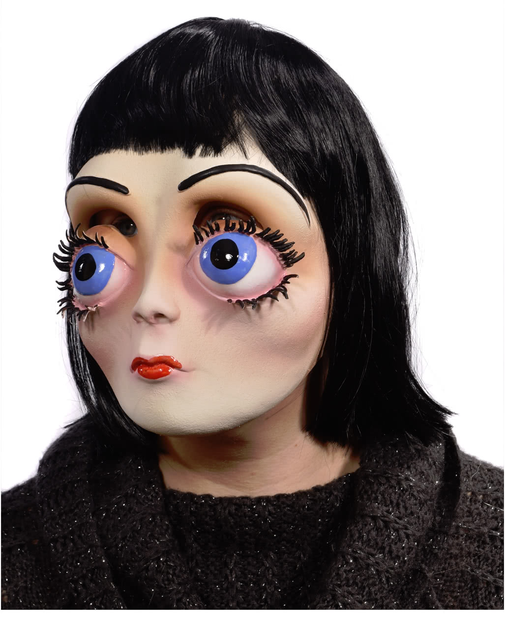 Gothic Lolita Doll Maske mit Haaren für Cosplay