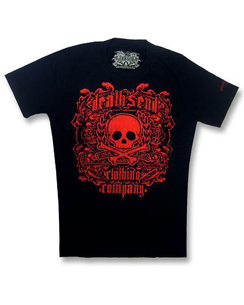 Red Skull and Bones T Shirt Gr. M Punk Shirts