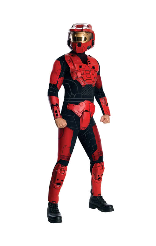 Red Spartan Deluxe Kostüm  Halo Equipment  Computerspiel Aurüstung