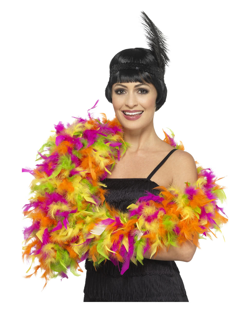 Deluxe Boa bunt als Halloween Kostüm Schal