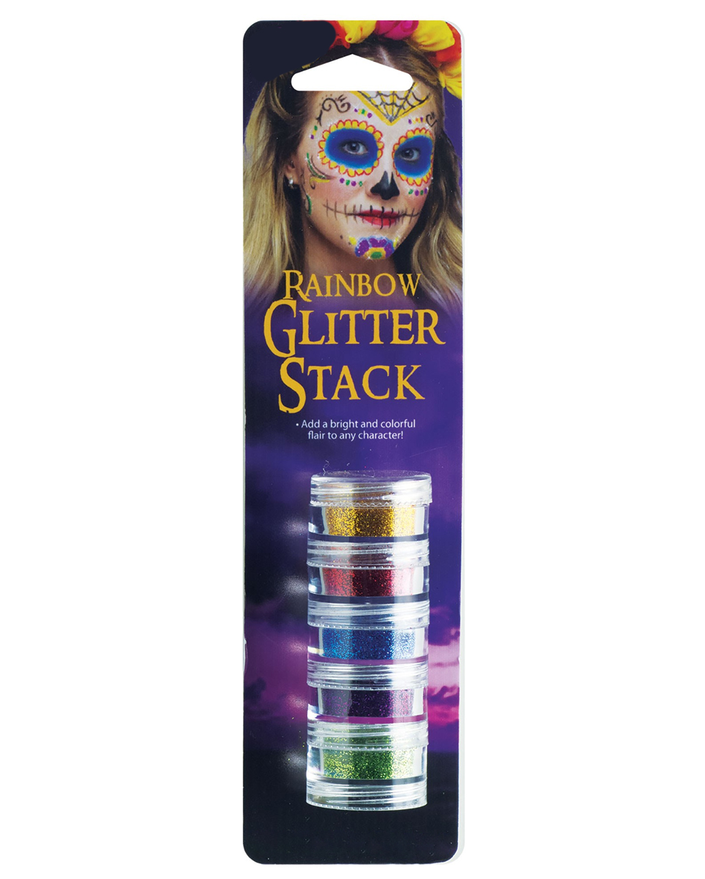 Regenbogen Glitzer Make-Up Set für Fasching