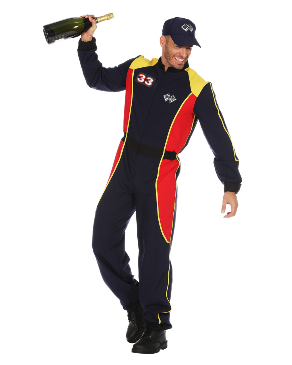 Rennfahrer Herren Kostüm Anzug für Fasching! 60