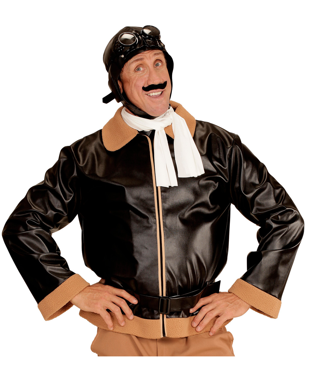 Retro Flieger Jacke mit Fliegermütze & Schal kaufen M/L