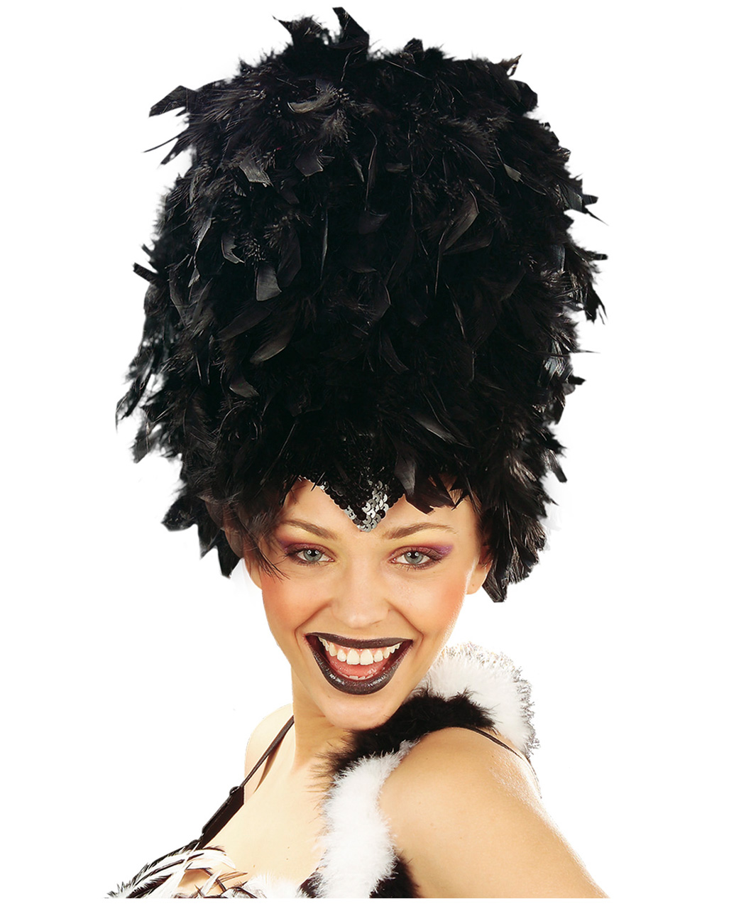 Revue Girl Hut mit Federn für Showtanz & Musicals