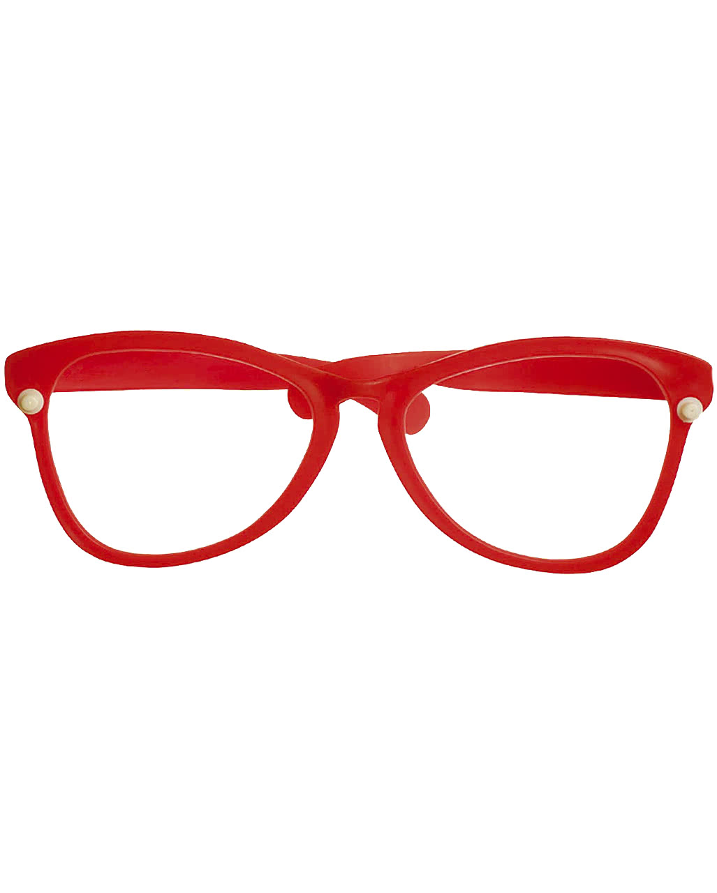 Clown Riesenbrille rot Kostümzubehör