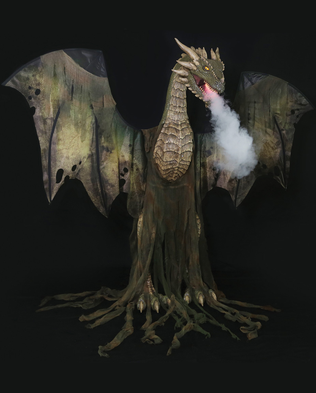Riesiger Wald Drache Animatronic für Halloween