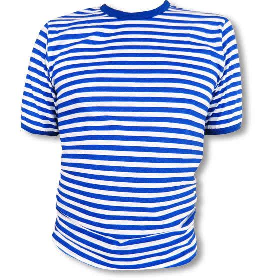 Ringelshirt blau/weiß Deluxe  Marine Shirt als Faschingskostüm S