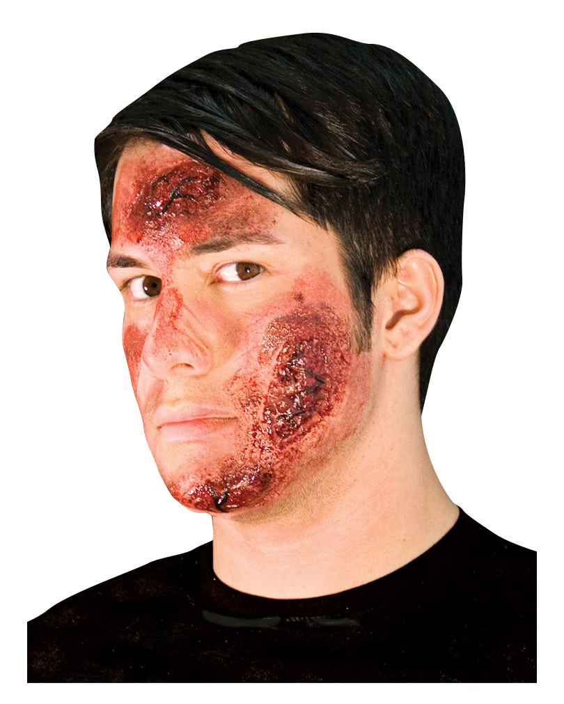 Schürfwunde aus Latex 3-tlg. Halloween Make-up