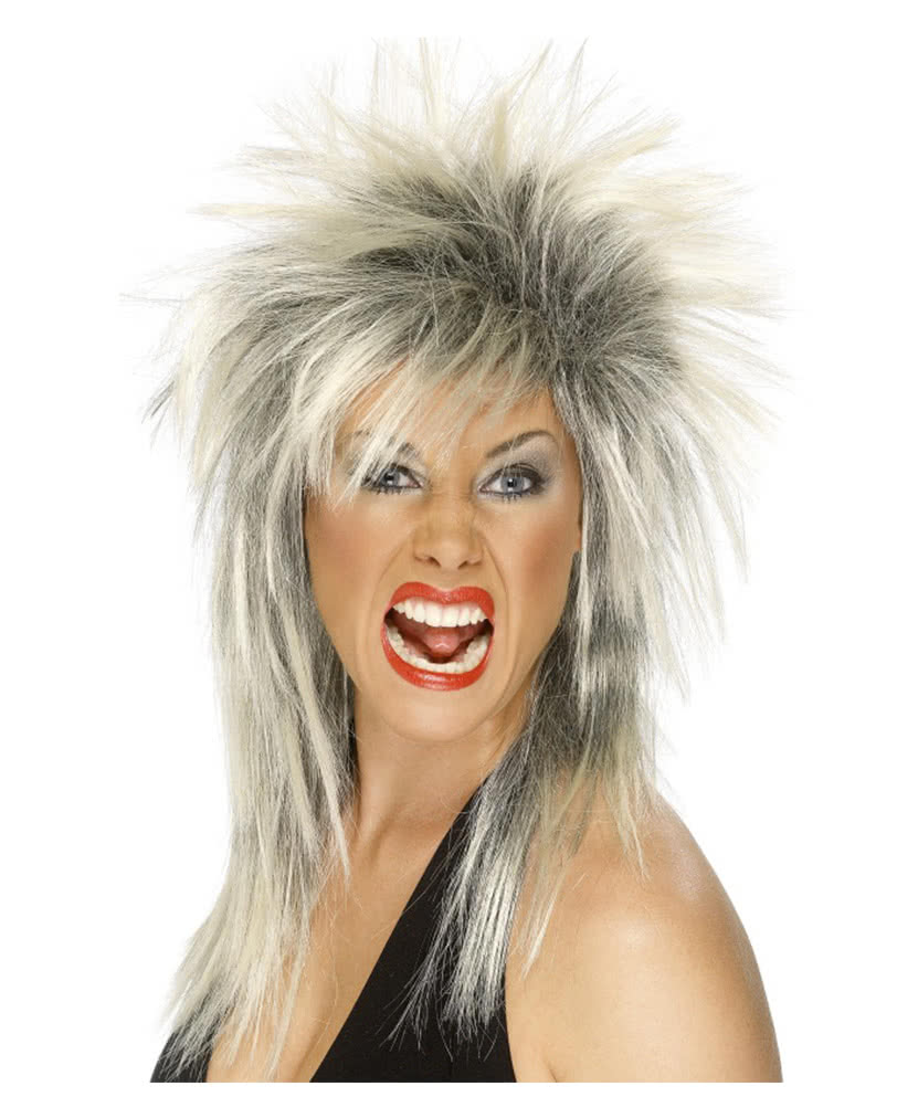 Rock Diva Perücke Platinblond   Perücke für echte Rockerinnen