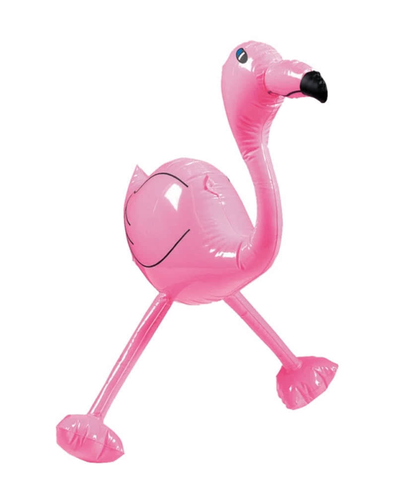 Rosa Flamingo aufblasbar 50 cm   Aufblasbarer Flamingo aus Vinyl