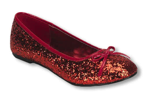 Rote Glitzer Ballerinas Gothic Rockabilly Pinup Fashion 36