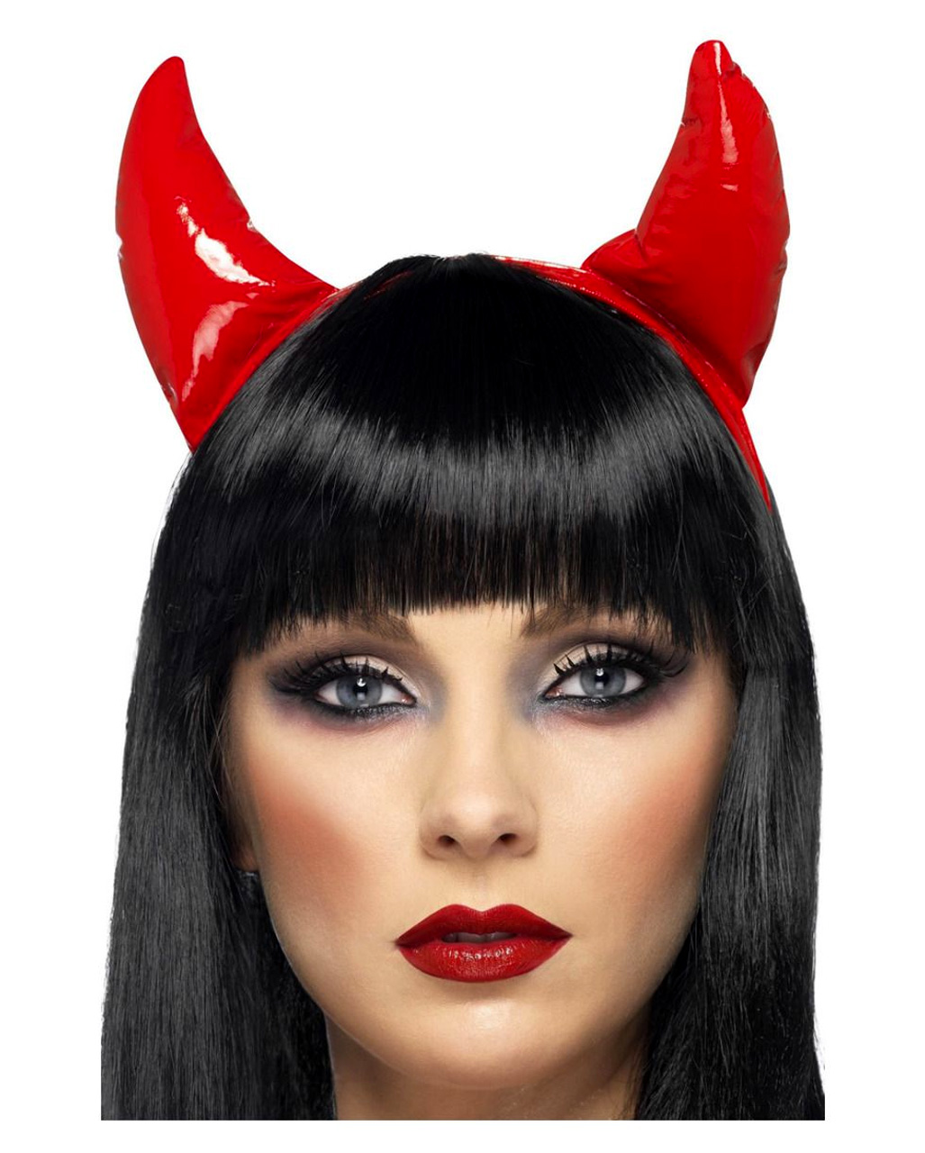 Teufelshörner aus Lack Rot   Kostüm-Accessoire für Teufel